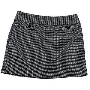 Gap Skirt Womens Size 10 White Black Plaid Knit Pencil Career Wear